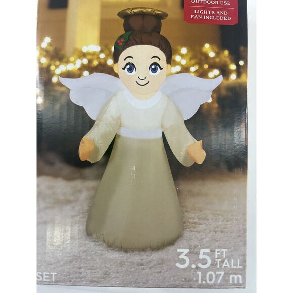 Holiday Time Airblown Inflatable Christmas Angel Halo Light Up 3.5 Feet Tall New - Picture 2 of 3